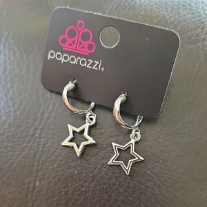 paparazzi Silver Star Hoop Earrings